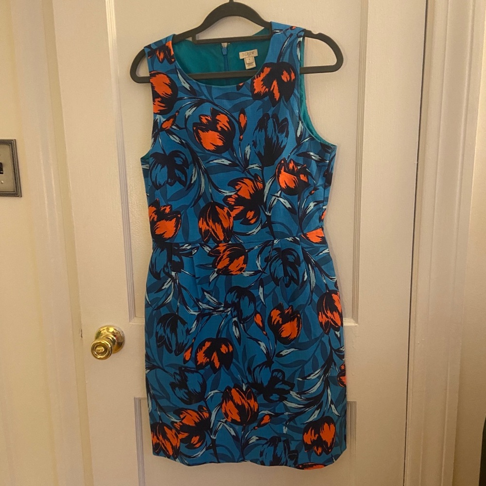 JCrew Floral Sheath Dress size 4